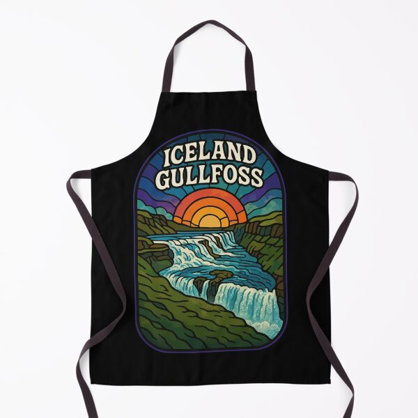 Item preview, Gullfoss Iceland Stained Glass Art designed and sold by TomFrontierArt.