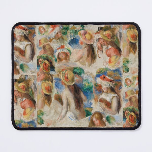 Item preview, Study of Heads by Pierre-Auguste Renoir: Impressionist Garden Portrait Poster designed and sold by artofuniverse.