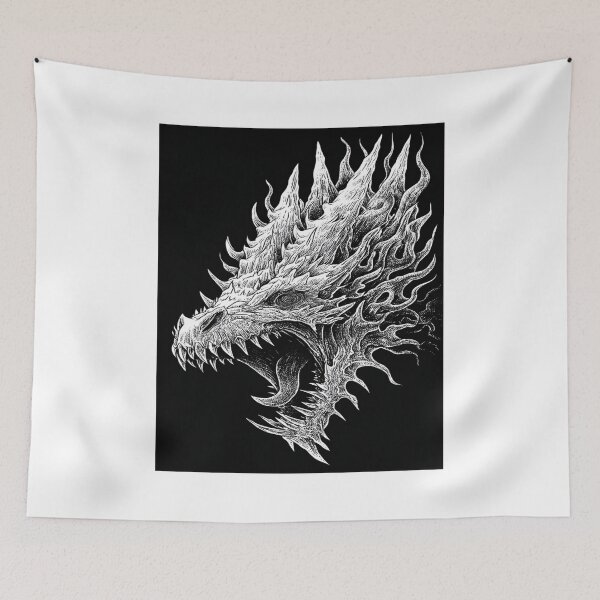 Item preview, Fierce Roaring Dragon Head Fantasy Art designed and sold by NicolasGlowArt.