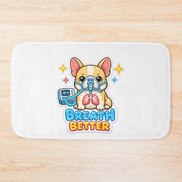 Item preview, Breath Better Cute French Bulldog Respiratory Therapy Lung Health Oxygen Medical Design designed and sold by ClinicalHubs.