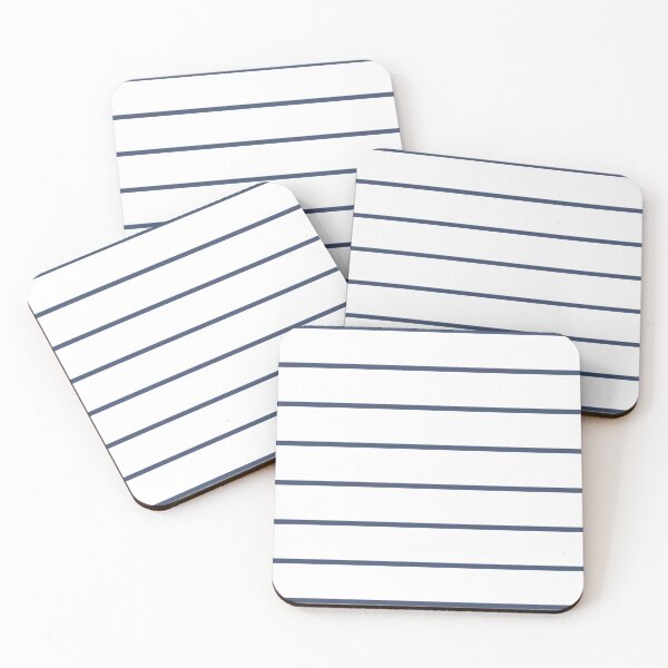 Item preview, White And Blue Horizontal Pinstripes Pattern designed and sold by pattern-archive.