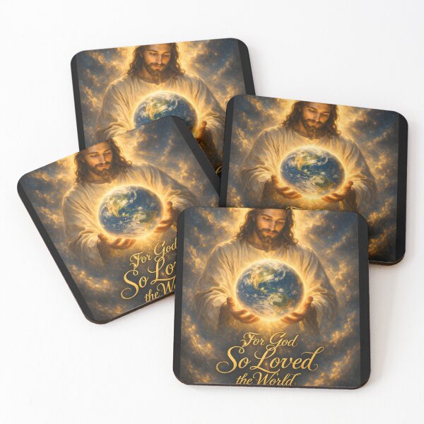 Item preview, For God So Loved the World — Jesus Holding Earth | John 3:16 | Christian Art Print | AbidingCreatives designed and sold by AbidingCreatives.