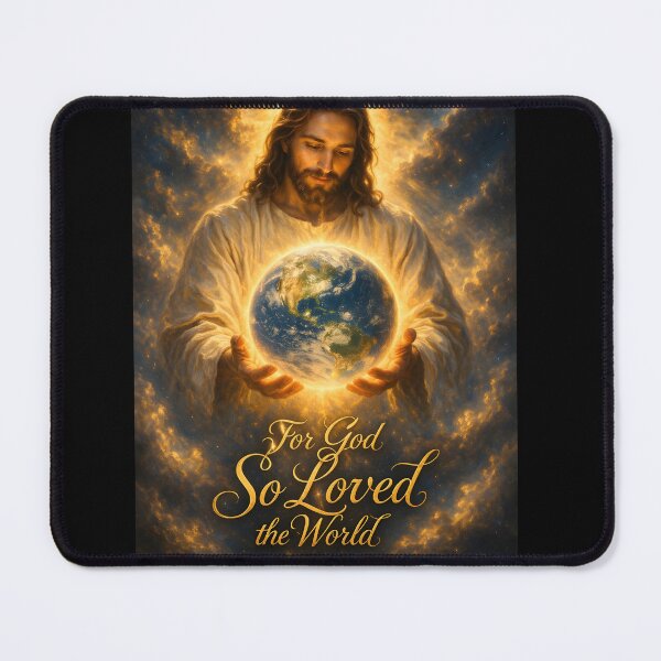 Item preview, For God So Loved the World — Jesus Holding Earth | John 3:16 | Christian Art Print | AbidingCreatives designed and sold by AbidingCreatives.