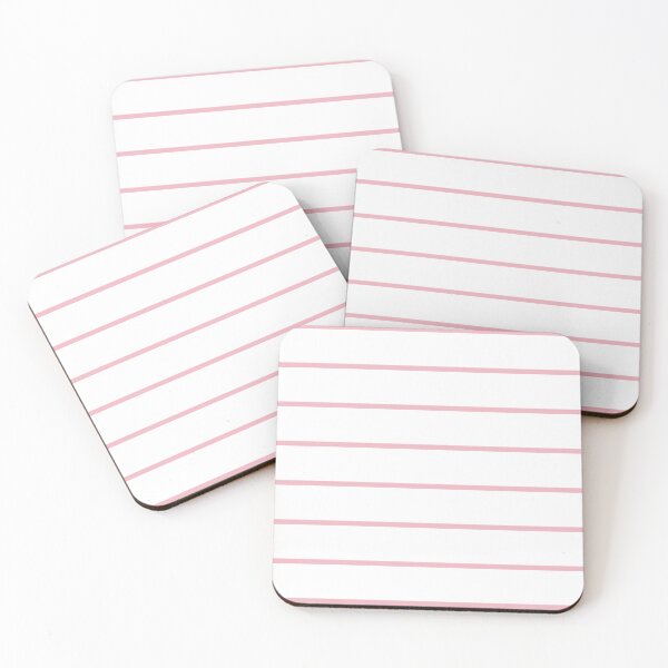 Item preview, White And Blush Horizontal Pinstripes Pattern designed and sold by pattern-archive.