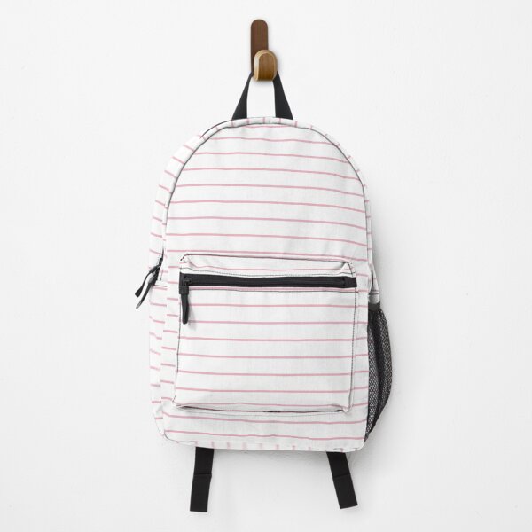 Item preview, White And Blush Horizontal Pinstripes Pattern designed and sold by pattern-archive.