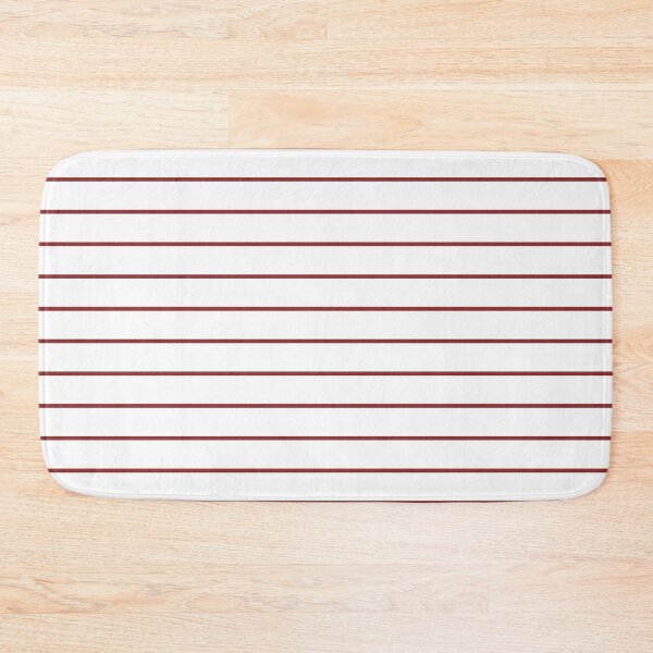 Item preview, White And Brick Red Horizontal Pinstripes Pattern designed and sold by pattern-archive.