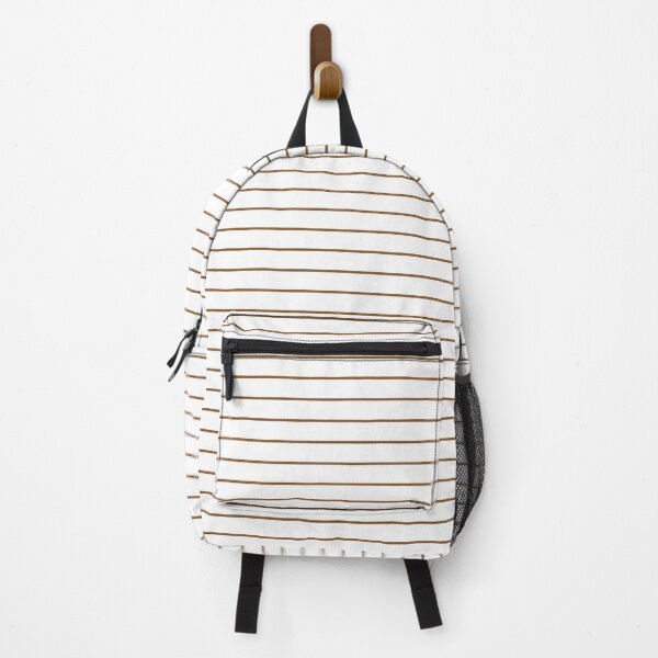 Item preview, White And Bronze Horizontal Pinstripes Pattern designed and sold by pattern-archive.