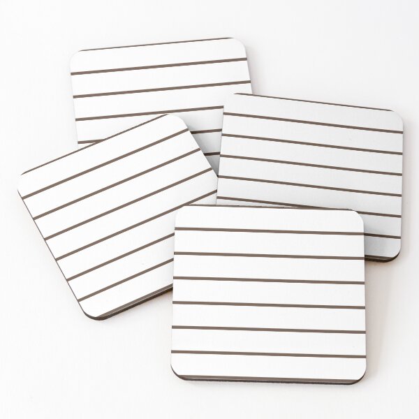 Item preview, White And Brown Horizontal Pinstripes Pattern designed and sold by pattern-archive.
