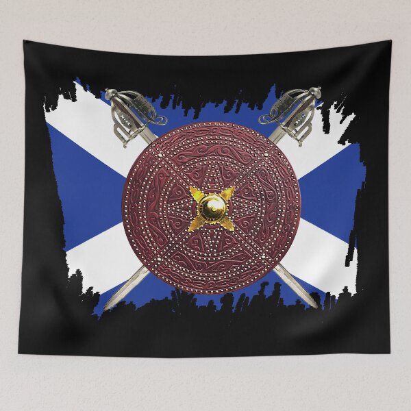 Item preview, Saltire Targe and Swords designed and sold by Murph's Images.