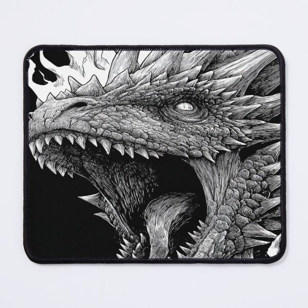 Item preview, Fierce Roaring Dragon Head Fantasy Art Design designed and sold by NicolasGlowArt.