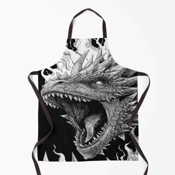 Item preview, Fierce Roaring Dragon Head Fantasy Art Design designed and sold by NicolasGlowArt.