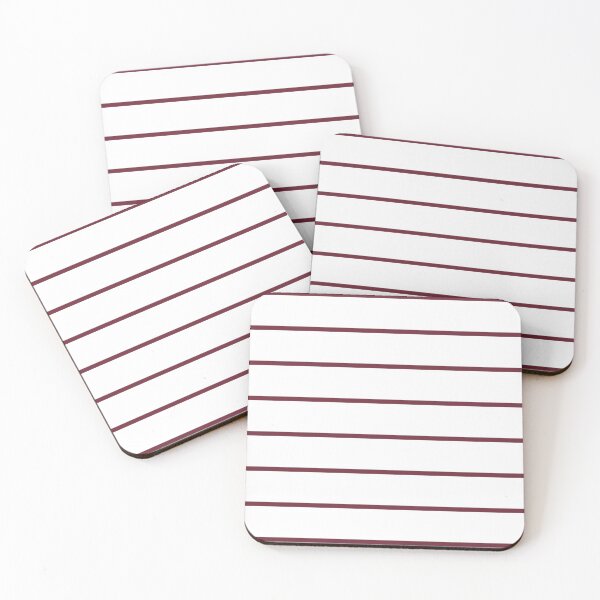 Item preview, White And Burgundy Horizontal Pinstripes Pattern designed and sold by pattern-archive.