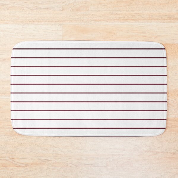 Item preview, White And Burgundy Horizontal Pinstripes Pattern designed and sold by pattern-archive.