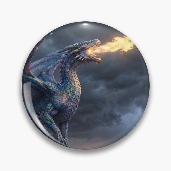 Item preview, Fire breathing dragon atop a mountain  designed and sold by carlsmart1.