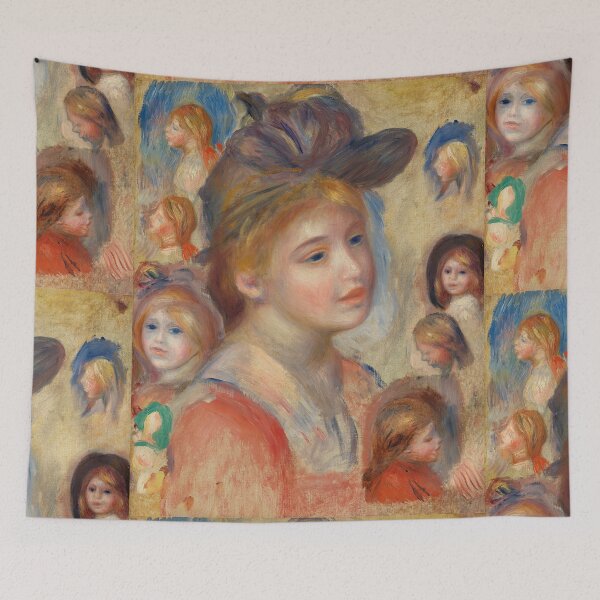 Item preview, Study of Girls Heads by Pierre-Auguste Renoir: Impressionist Fine Art Poster designed and sold by artofuniverse.