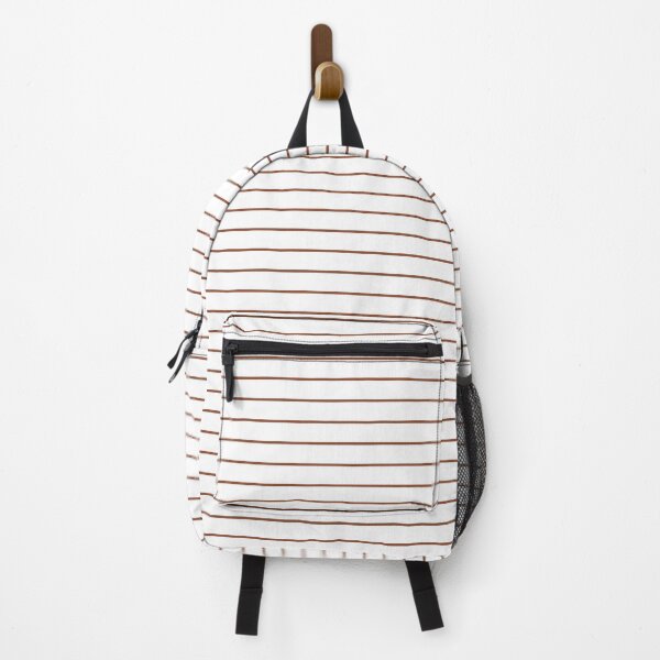 Item preview, White And Copper Horizontal Pinstripes Pattern designed and sold by pattern-archive.