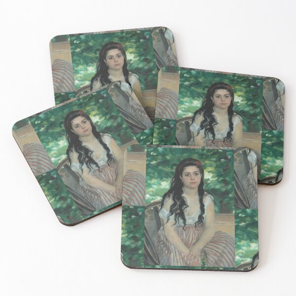 Item preview, Summer by Pierre-Auguste Renoir: Impressionist Garden Portrait Poster designed and sold by artofuniverse.