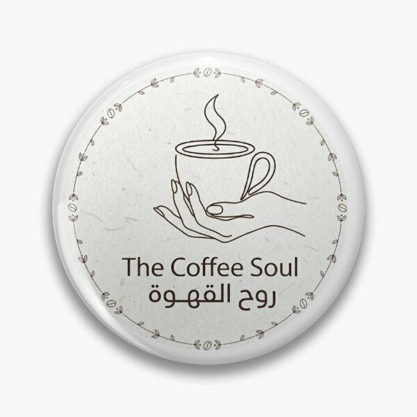 Item preview, The Coffee Soul Arabic English Minimalist Line Art Logo designed and sold by Krfto.