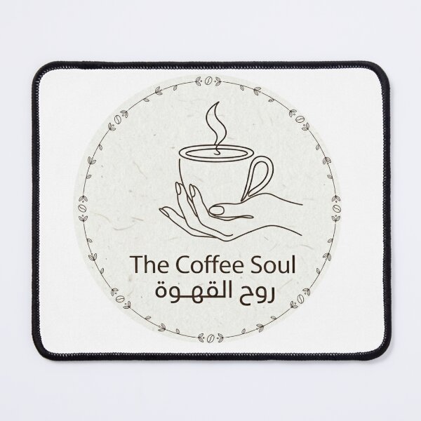 Item preview, The Coffee Soul Arabic English Minimalist Line Art Logo designed and sold by Krfto.