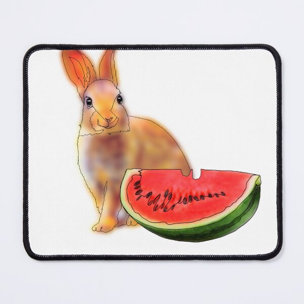 Item preview, Betty the Bunny with watermelon mukbang – animalzandfood designed and sold by Ashley’sAnimalz.