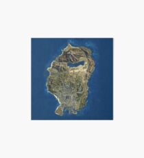 Grand Theft Auto V Los Santos Map Art Board