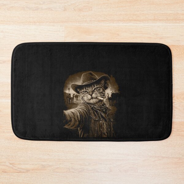 Item preview, Cowboy Cat Cat with Cows Funny Western Meme designed and sold by Denisemichels.