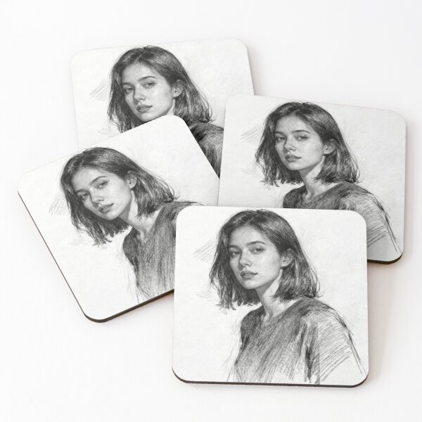 Item preview, Young woman sketch designed and sold by T's&such.