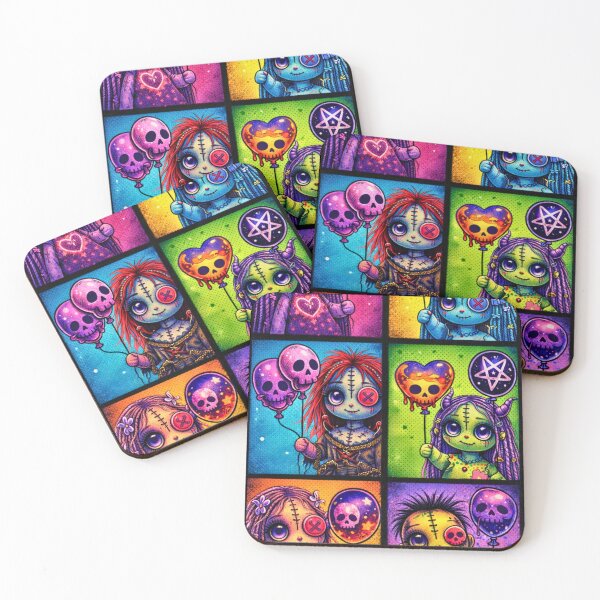 Item preview, Voodoo Pop Dolls – Colorful Kawaii Gothic Dolls Collection designed and sold by ABsoluzen.
