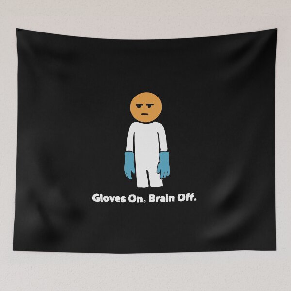 Item preview, Gloves On Brain Off Funny Lab Technician Shirt | Lab Assistant Humor Gift | Science Lab Worker Tee designed and sold by Popstudio85.