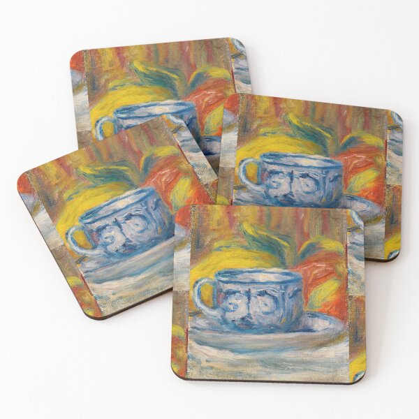 Item preview, Tasse Et Fruits by Pierre-Auguste Renoir: Colorful Impressionist Still Life Poster designed and sold by artofuniverse.