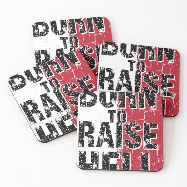 Item preview, Bold distressed typographic poster reading  Born to Raise Hell  in black and red. Vintage grunge texture evokes rebellious rock designed and sold by Dejbar.