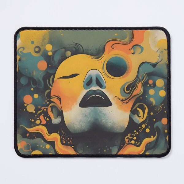 Artikelvorschau, Vintage Abstract Retro Floral Woman Portrait Pattern entworfen und verkauft von NK-Studios .