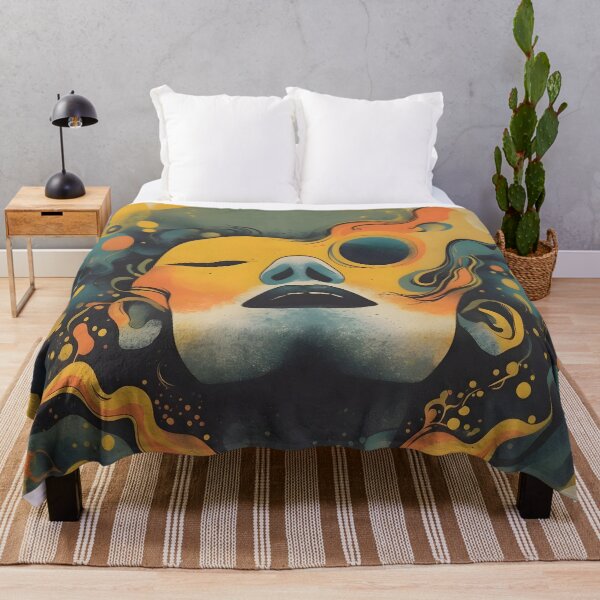Artikelvorschau, Vintage Abstract Retro Floral Woman Portrait Pattern entworfen und verkauft von NK-Studios .