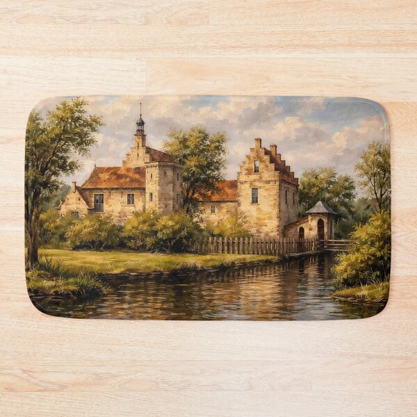 Item preview, Medieval Stone Castle by a River designed and sold by cuprum.