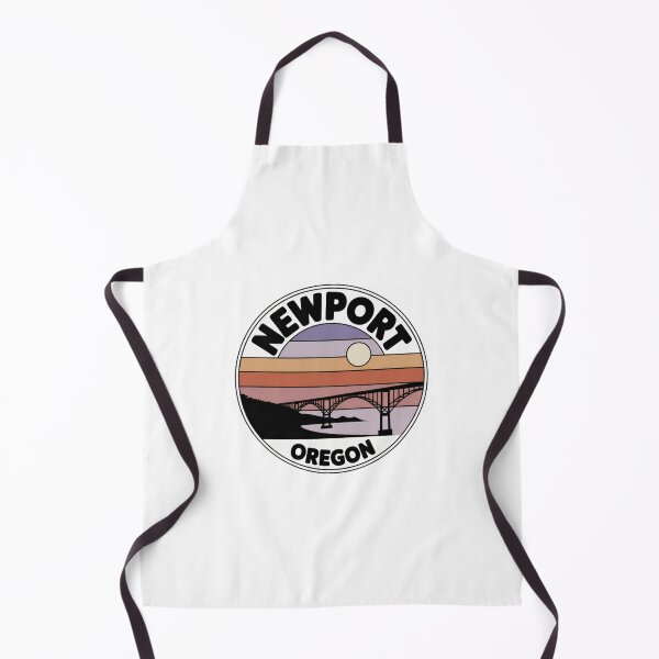 Item preview, Newport Oregon: Retro Purple Orange Sunset Bridge Badge designed and sold by CircinusStore.