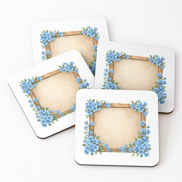 Item preview, School bulletin board with little blue forget-me-nots designed and sold by uunaa.