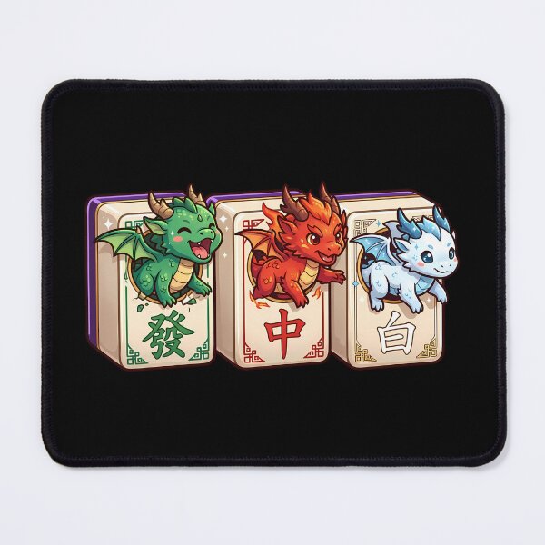 Item preview, Chibi Mahjong Dragons designed and sold by Funny Vintage Stickers And T-Shirts.