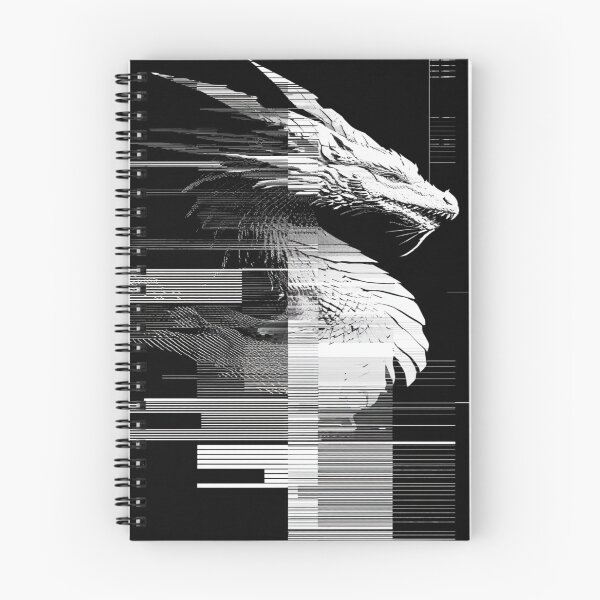 Item preview, Glitch Dragon Head Digital Art Cyberpunk Design designed and sold by NicolasGlowArt.