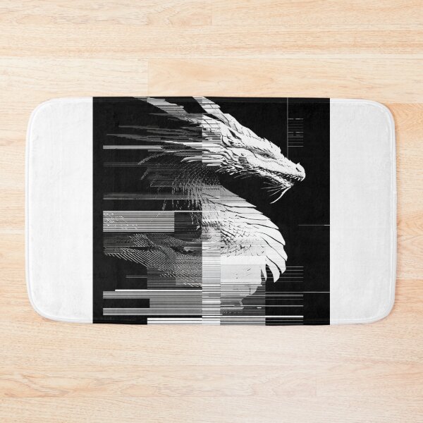 Item preview, Glitch Dragon Head Digital Art Cyberpunk Design designed and sold by NicolasGlowArt.