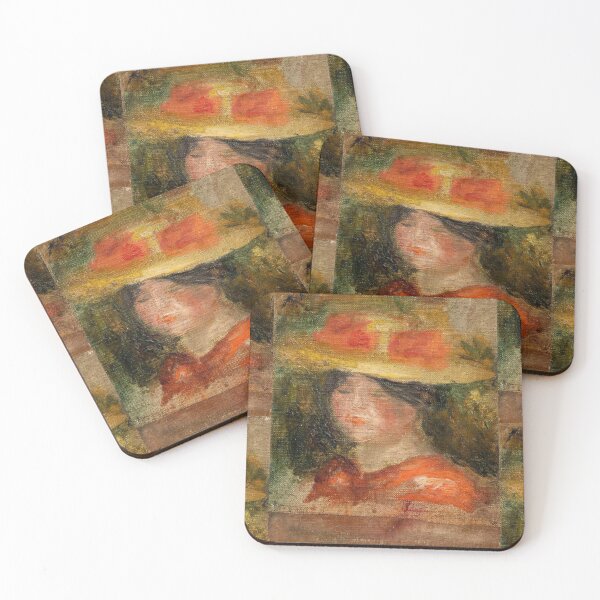 Item preview, Tete De Femme En Chapeau by Pierre-Auguste Renoir: Impressionist Portrait Poster designed and sold by artofuniverse.