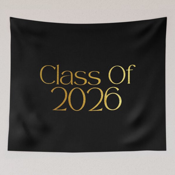 Item preview, Class of 2026 Senior Grad Graduation 2026 Gold Look Typography on Black designed and sold by Artycom.