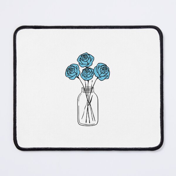 Item preview, Blue roses in a jar watercolor designed and sold by uunaa.