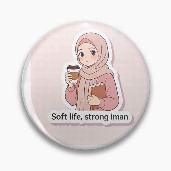 Item preview, Soft Life Strong Iman Sticker, Muslim Girl Aesthetic, Hijab Lifestyle Design designed and sold by CozyCramStudio.