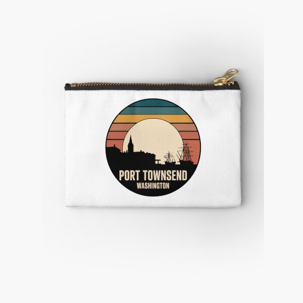 Item preview, Port Townsend Washington: Teal Mustard Sunset Nautical Badge designed and sold by CircinusStore.