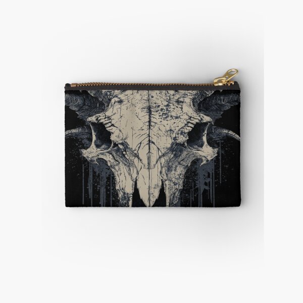 Item preview, Dark Horned Skull Grunge Art Macabre Occult designed and sold by NicolasGlowArt.