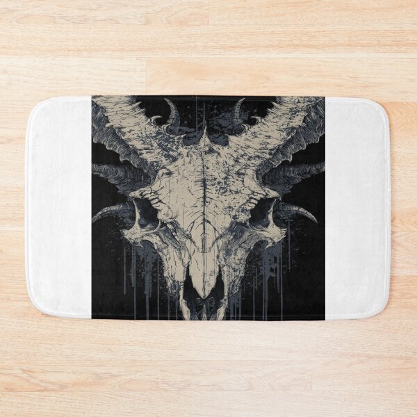 Item preview, Dark Horned Skull Grunge Art Macabre Occult designed and sold by NicolasGlowArt.