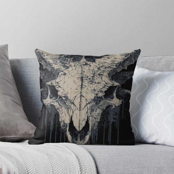 Item preview, Dark Horned Skull Grunge Art Macabre Occult designed and sold by NicolasGlowArt.