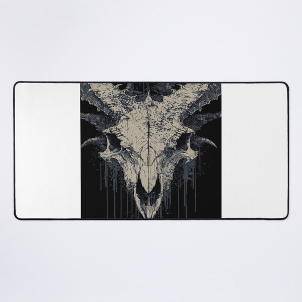 Item preview, Dark Horned Skull Grunge Art Macabre Occult designed and sold by NicolasGlowArt.