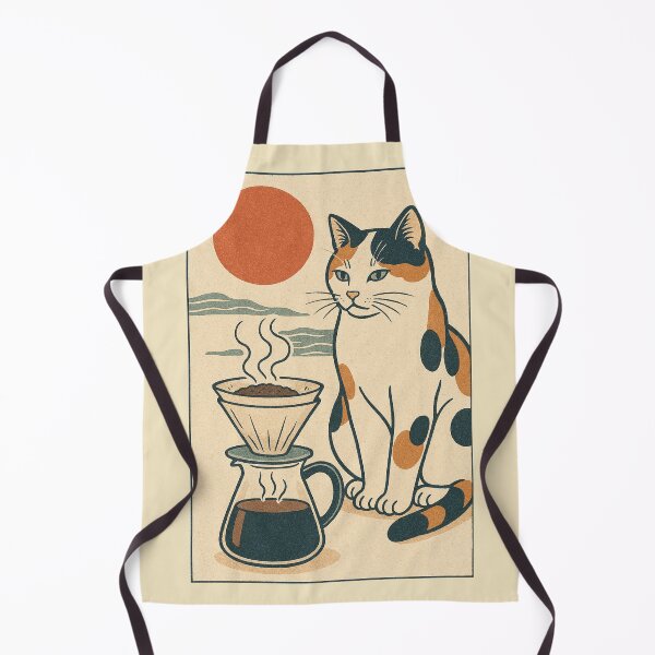 Item preview, Retro Japanese Coffee Cat - Ukiyo-e Aesthetic designed and sold by FSilk.