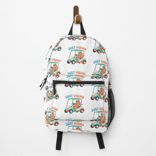 Item preview, Just Vibing Capybara Golf Cart Funny Chill Animal Aesthetic Cartoon Design designed and sold by Anastasiia Yurevych.